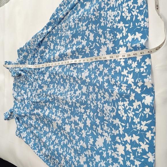 Sandra Darren Sundress Midi Easter Spring Summer Blue & White Flowers Casual - Picture 10 of 12
